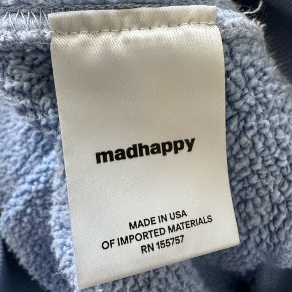MADHAPPY Slate Blue Classics Fleece Hoodie in Large - Picture 3 of 8